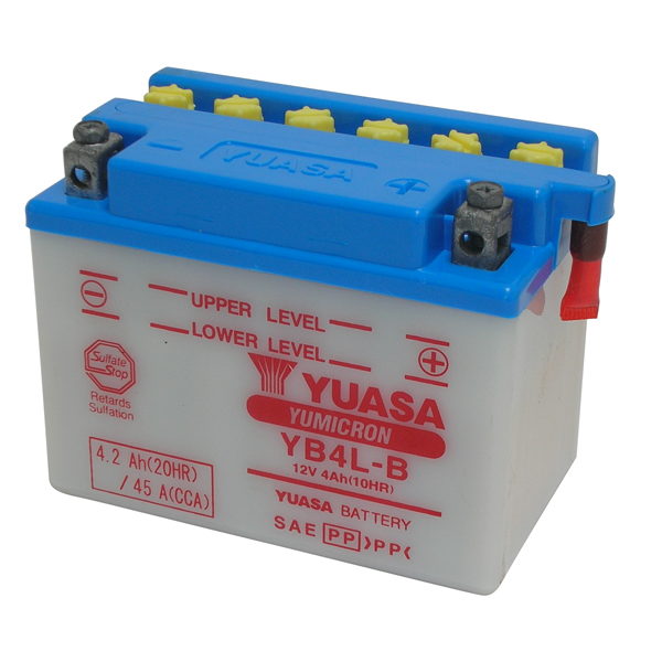 BATTERIA YUASA YB4L-B 12V-4AH (CON ACIDO)