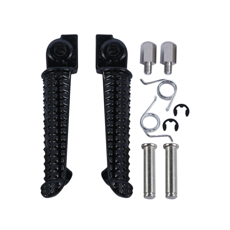 Set poggiapiedi conducente completo di attacchi compatibilità YZF R1 '98-11, YZF R6 '99-12 COLORE NERO