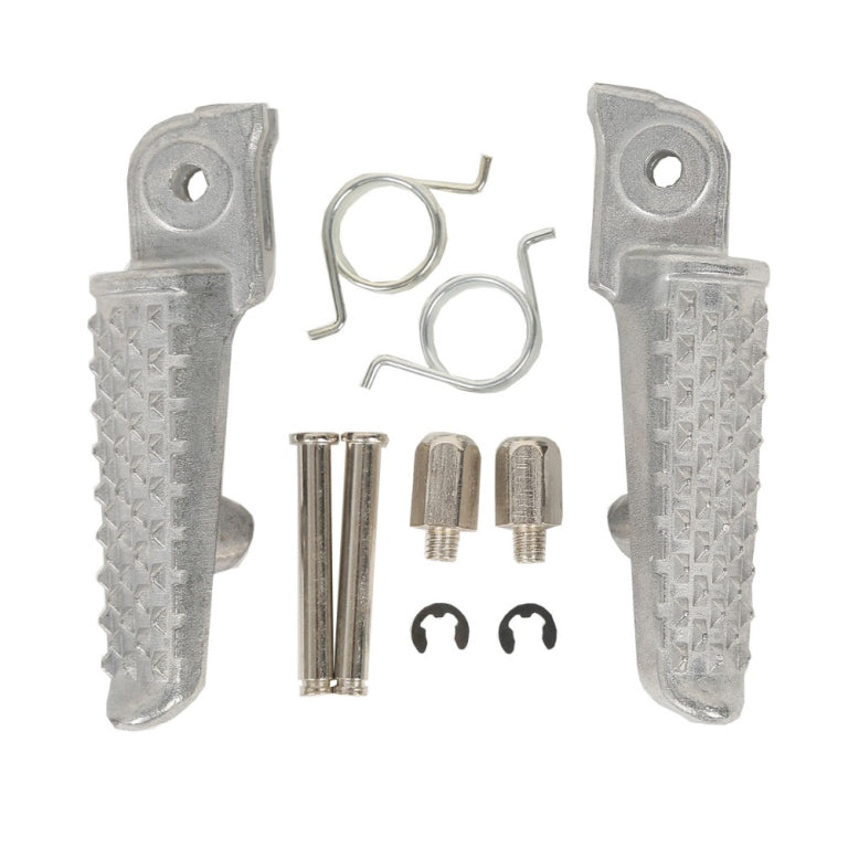 Set poggiapiedi pilota completo di attacchi compatibilità cbr 600rr '07-14 colore argento