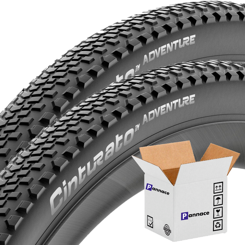 Coppia (2 unità) Copertone Bici 40 - 622 GRAVEL Cinturato Adventure Black