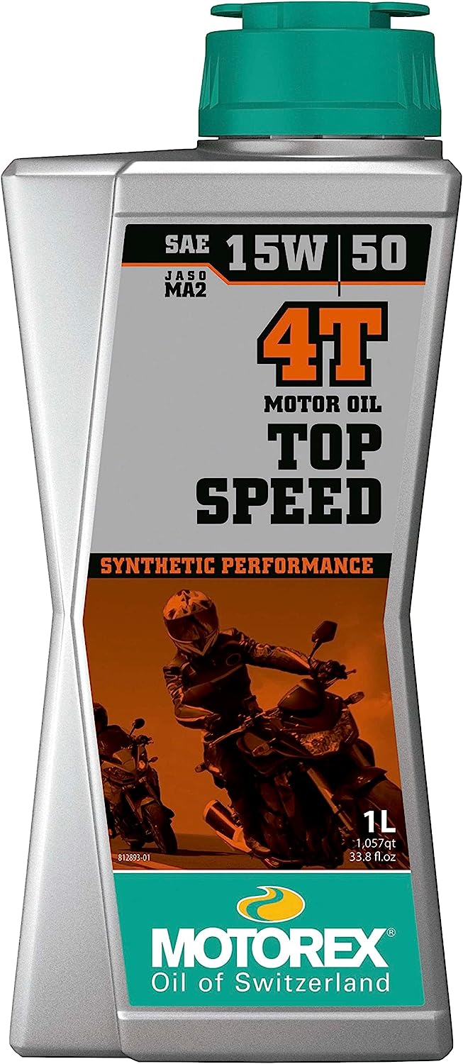 MOTOREX Olio motore 4T TOP SPEED 4T 15W/50 JASO MA 2 per moto, 1 litro