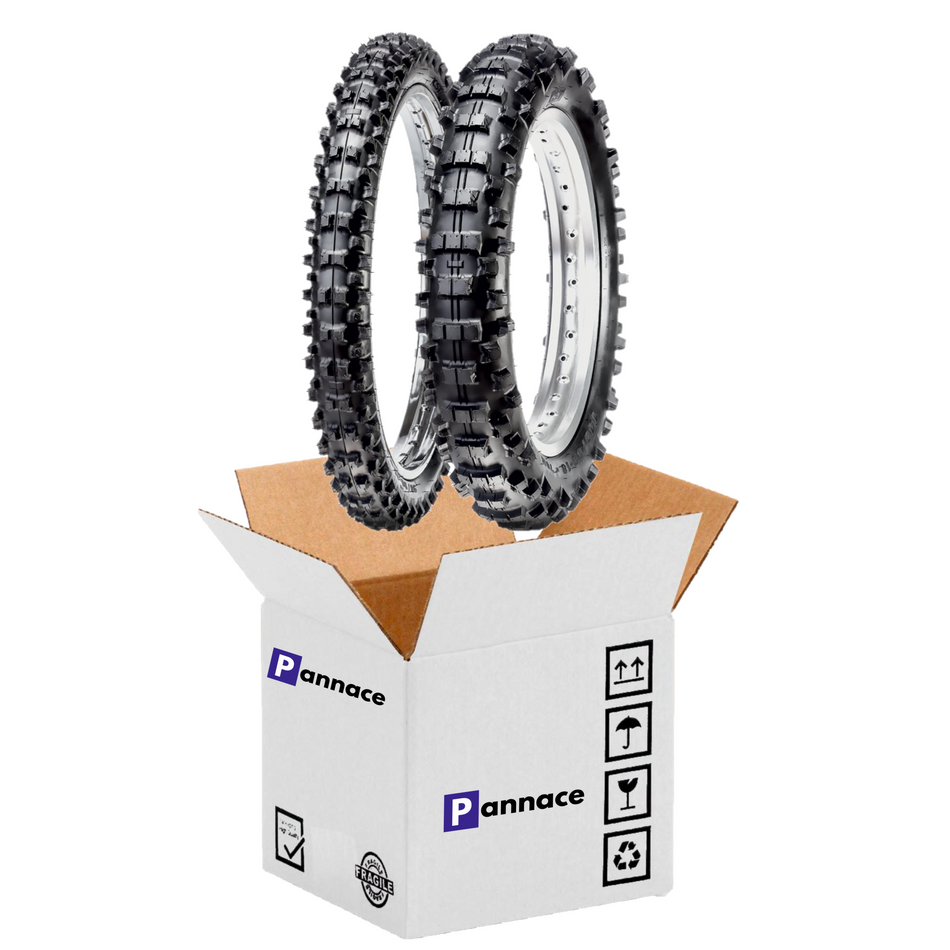 Pneumatici in coppia 140/80-18 con 90/90-21 OFF-ROAD Posteriore + Anteriore CTS_Tyres - Mescola MEDIA - BITE ENDURO CM741 - CM742