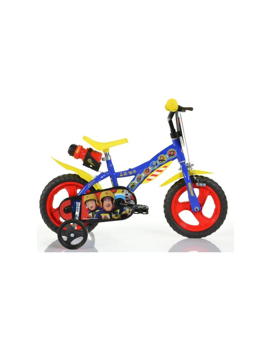 BICI DA BAMBINO MISURA 12"  BICICLETTA FIREMAN DINO BIKES DA BIMBO LINEA SAM IL POMPIERE