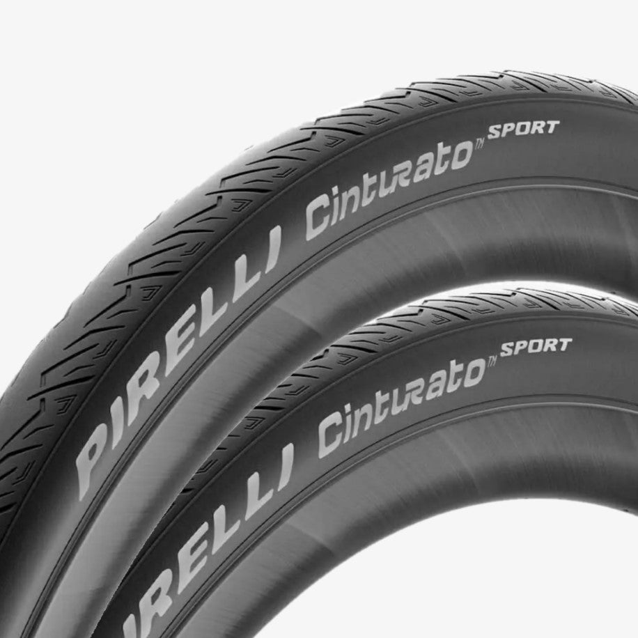 Coppia (2 unità) Copertone Bici Cinturato Sport 700x26c Pro Compound TechWall+ Nero