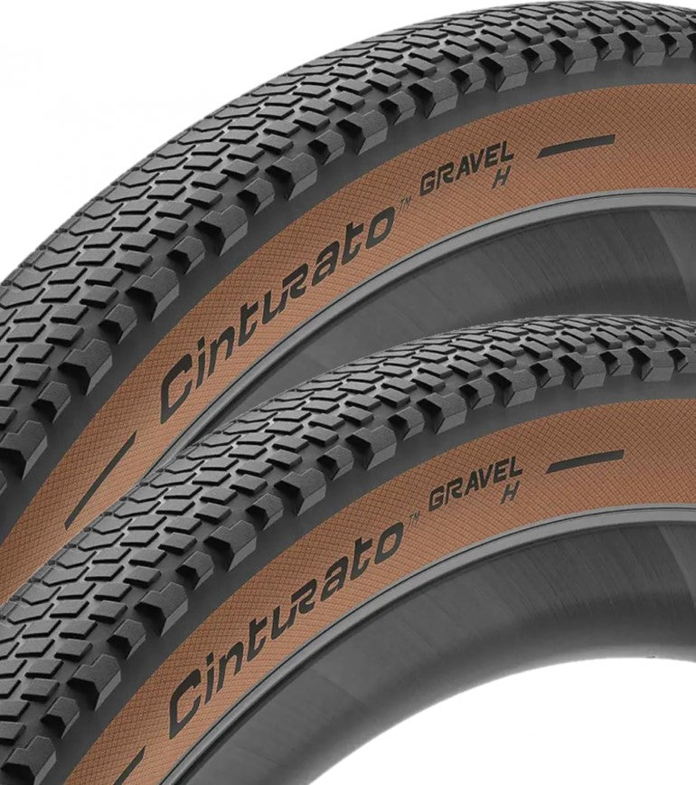 Coppia ( 2 unità ) Copertone Bici Pirelli CYCLING Cinturato GRAVEL H 45 - 584 Classic 23 C- 127 tpi, TLR TechWALL