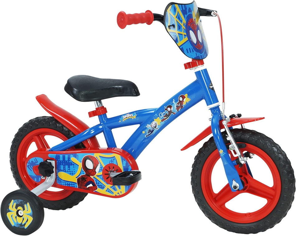 BICICLETTA bambini 3-5 anni Spider-Man-Bici da 12", Blu, 12 Inches