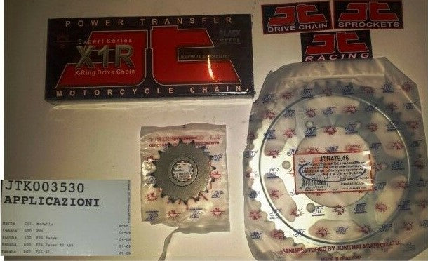 KIT TRASMISSIONE CATENA CORONA PIGNONE YAMAHA FZ6 S2 FAZER 04-09