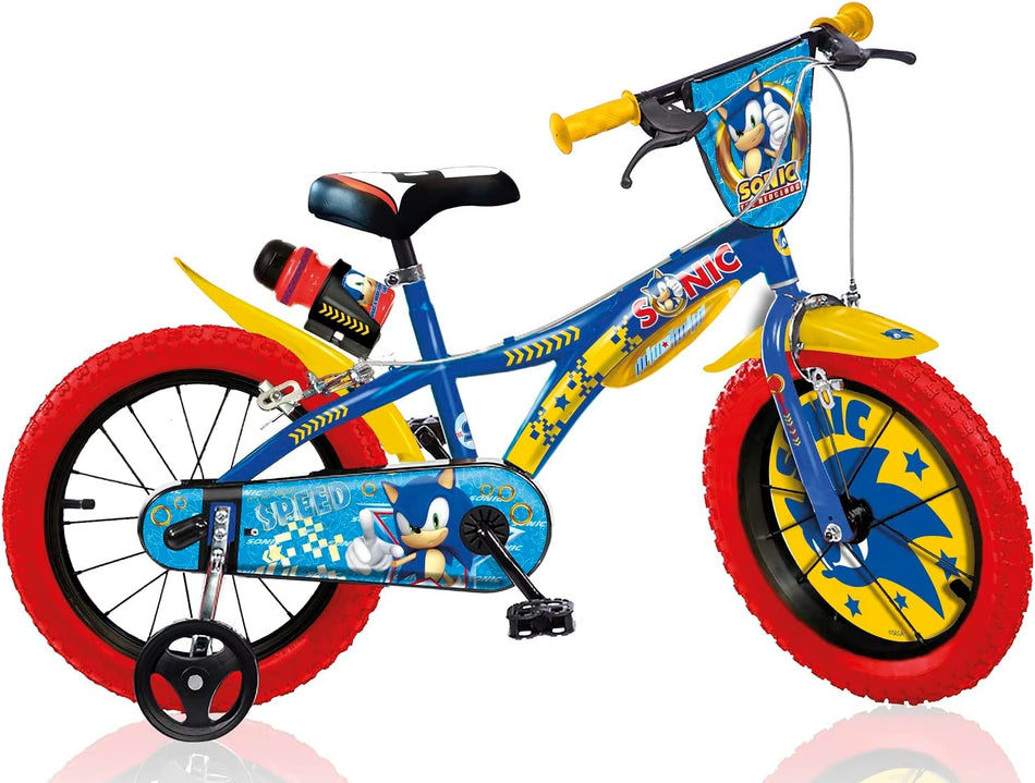 Sonic Bicicletta 14 Pollici Bambino Bici Dino Bikes 5-8 anni