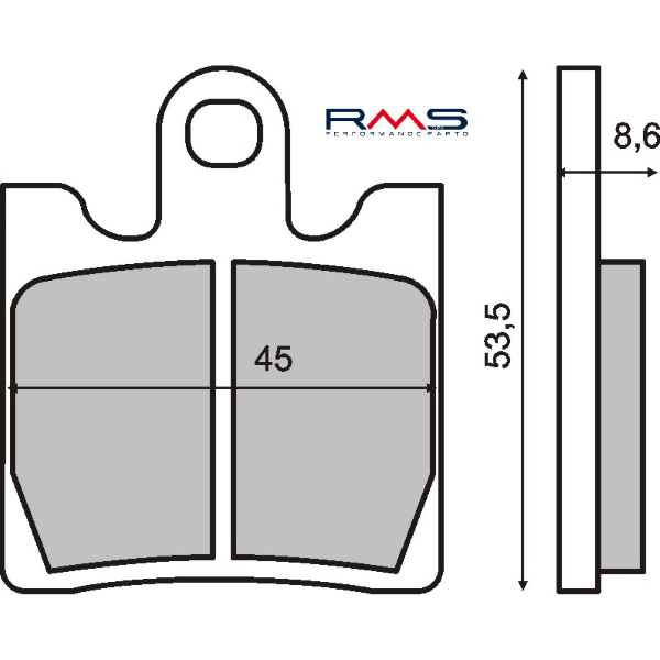 RMS - Coppia pastiglie freno anteriori organiche Suzuki Burgman 250cc