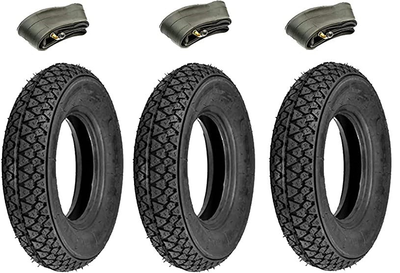 Pneumatici tris di TRE 3 GOMME COPERTONI MICHELIN S83 3.00-10 + CAMERE D'ARIA VESPA SPECIAL 50
