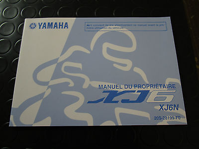 MANUALE D'USO E MANUTENZIONE ORIGINALE YAMAHA IN LINGUA FRANCESE PER XJ6