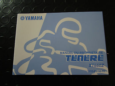 MANUALE D'USO E MANUTENZIONEORIGINALE YAMAHA IN LINGUA FRANCESE  PER XT 660 Z