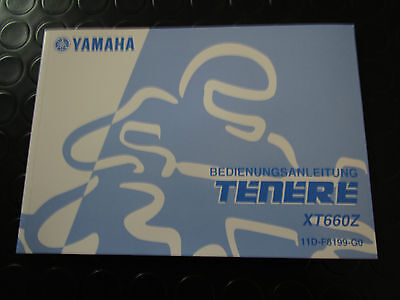 MANUALE D'USO E MANUTENZIONE ORIGINALE YAMAHA IN LINGUA TEDESCA PER XT 660 Z