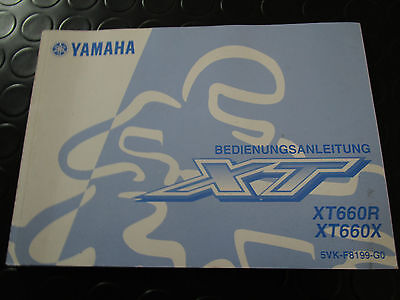 MANUALE D'USO E MANUTENZIONE ORIGINALE YAMAHA IN LINGUA TEDESCA PER XT 660R- X