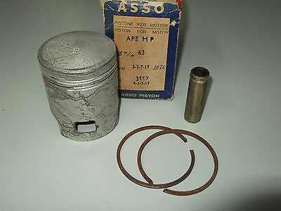 PISTONE ASSO PER PIAGGIO APE MP 500/550 200cc  D.63 SP 16