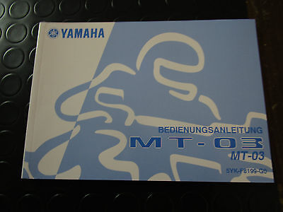 MANUALE D'USO E MANUTENZIONE ORIGINALE YAMAHA - LINGUA TEDESCA  PER MT-03