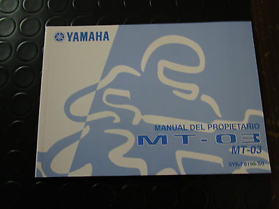 MANUALE D'USO E MANUTENZIONE ORIGINALE YAMAHA IN LINGUA SPAGNOLA PER MT-03