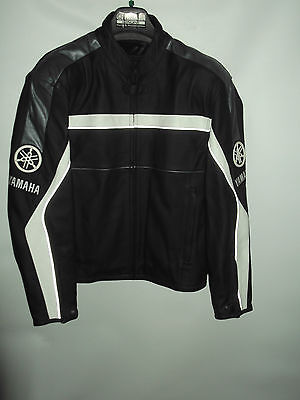 GIUBOTTO UOMO ORIGINALE YAMAHA IN PELLE COLORE BLACK/GREY TG.54