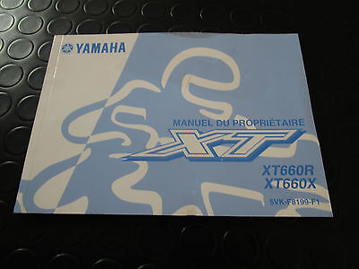 MANUALE D'USO E MANUTENZIONE ORIGINALE YAMAHA IN LINGUA FRANCESE PER XT 660R- X