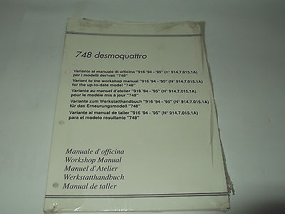 MANUALE D'OFFICINA DUCATI 748 DESMOQUATTRO