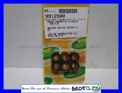 SERIE MASSETTE RULLI TOP PERFORMANCE 15X12 4,0GR  PER YAMAHA MBK AEROX NITRO BWS
