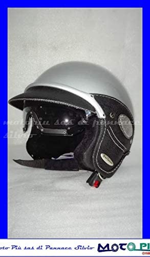 CASCO GRAN TURISMO STYLE DRASKA  JET COLORE PLATINO TAGLIA XS