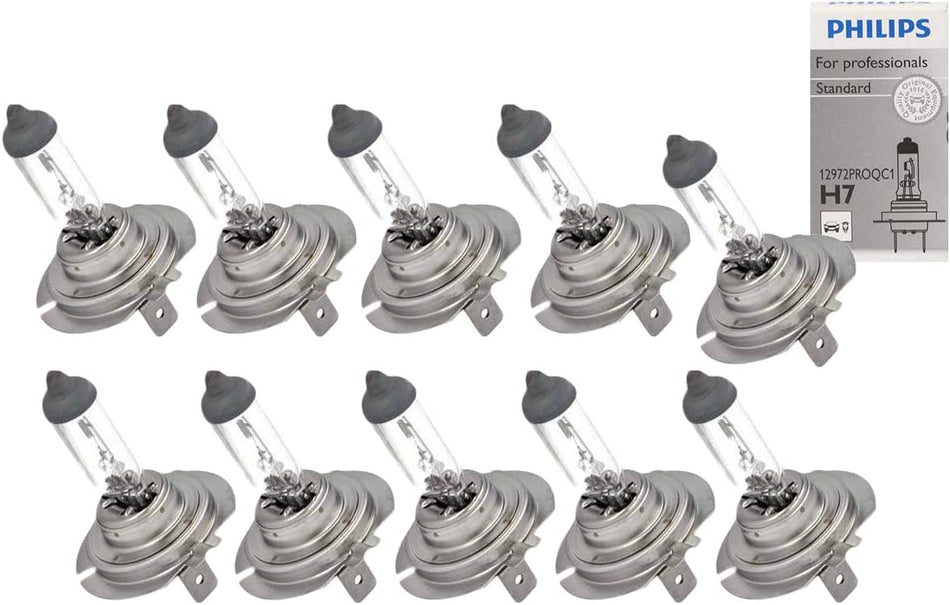 LEDLUX Stock da 10 Lampade H7 12V 55W PX26d Philips Originale Standard 12972 PROQC1 82996260 Per Auto Moto‎12972PROQC1