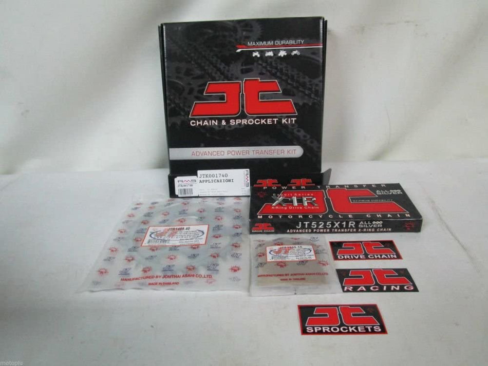 KIT TRASMISSIONE CATENA CORONA PIGNONE PER KAWASAKI ZX-6R NINJA 600 -  ZZ-R600