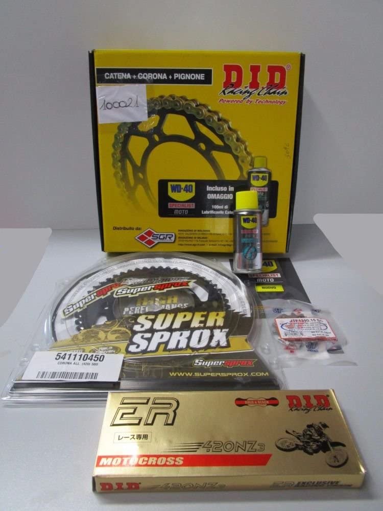 KIT TRASMISSIONE DID CATENA-CORONA-PIGNONE PER HONDA CRF R 150 DAL 2007 AL 2017