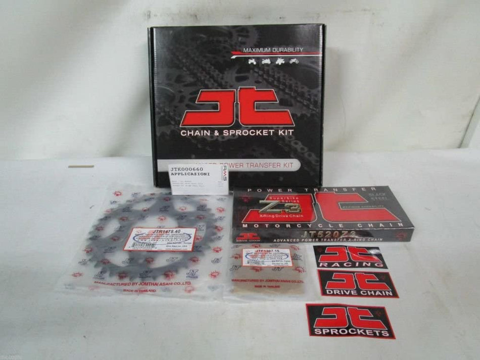 KIT TRASMISSIONE CATENA CORONA PIGNONE PER KAWASAKI ZX-6RR 600 - ZX-6R 636