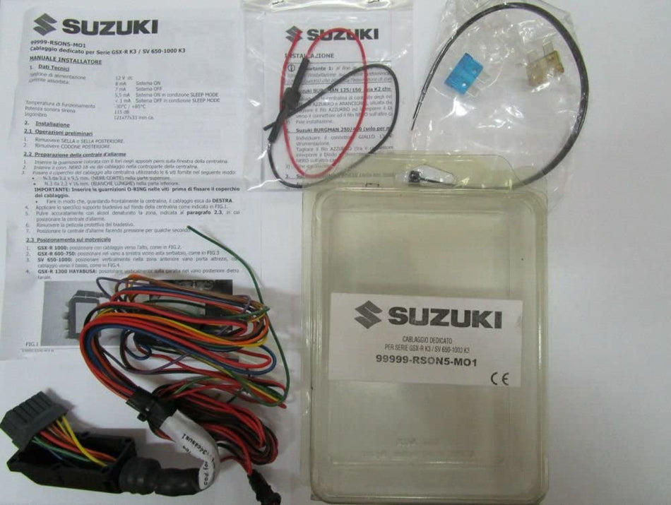 CABLAGGIO ALLARME ORIGINALE SUZUKI ARTICOLO NUOVO E ORIGINALE COD.9999-RSON5-MO1  POS. 306 D