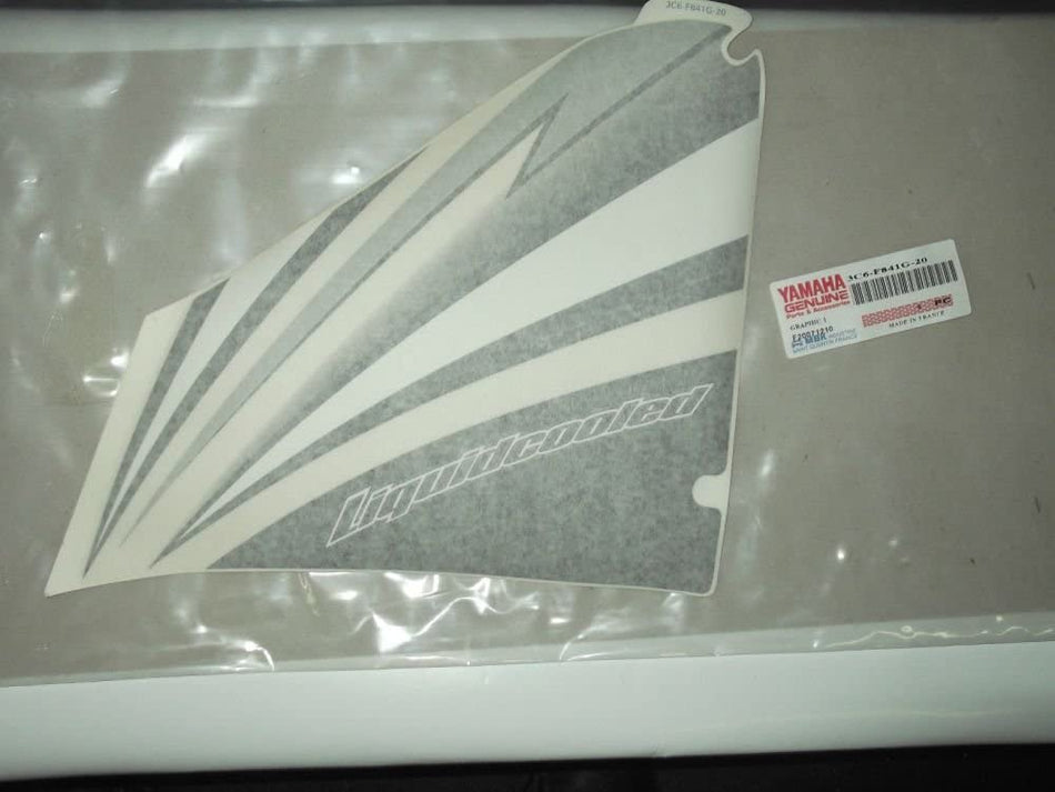 ADESIVO ANTERIORE SINISTRO ORIGINALE YAMAHA PER AEROX 50 2007 X COLORE BLU