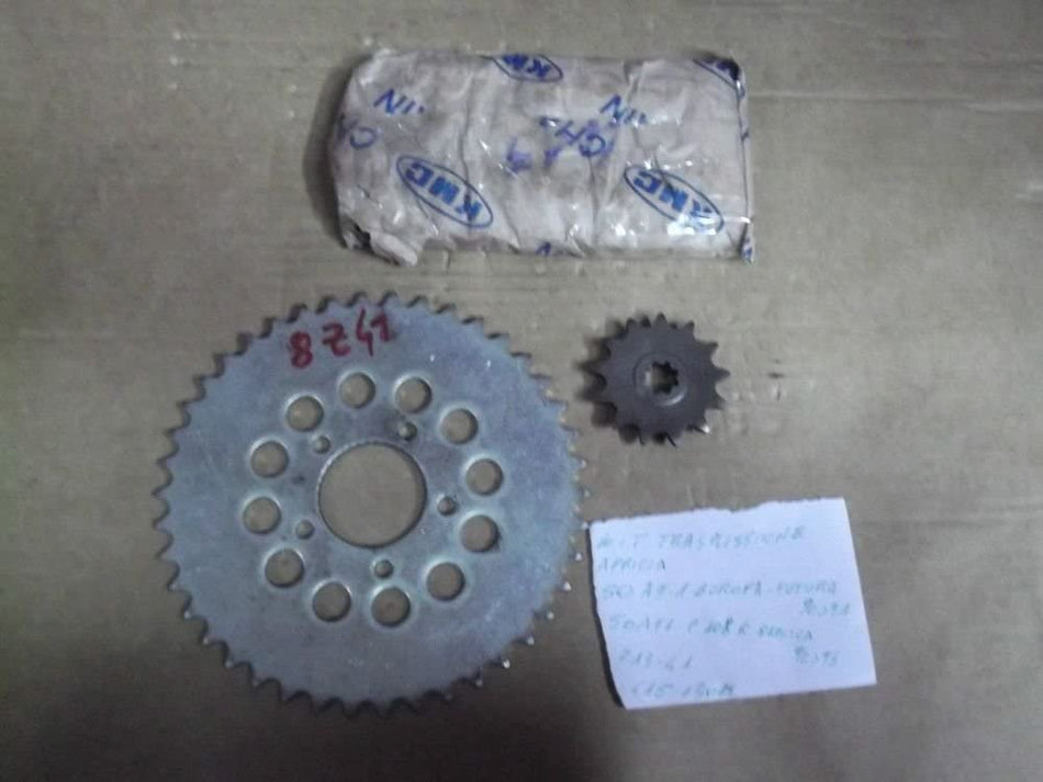 KIT TRASMISSIONE CATENA-CORONA-PIGNONE PER APRILIA 50 AF-1 EUROPA Z 13-41