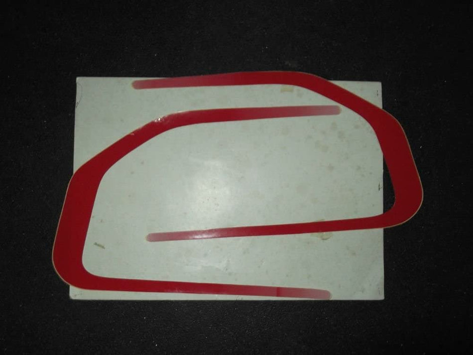 COPPIA ADESIVI  FIANCHETTI LATERALI UFO PER YAMAHA XT 600 4 VALVOLE BIANCO ROSSO