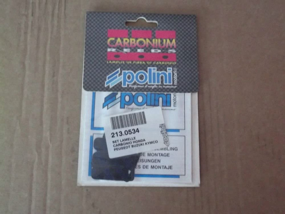 SET  LAMELLE IN CARBONIO POLINI PER SCOOTER HONDA PEUGEOT SUZUKI KYMCO