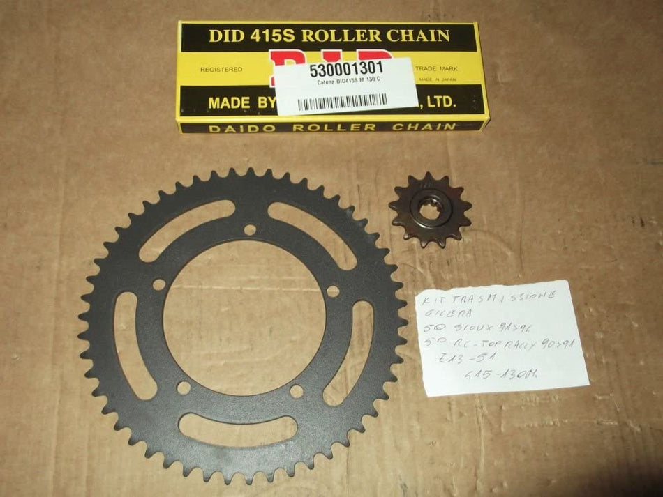 KIT TRASMISSIONE CATENA-CORONA-PIGNONE PER GILERA 50 SIOUX 91>94 Z13-51