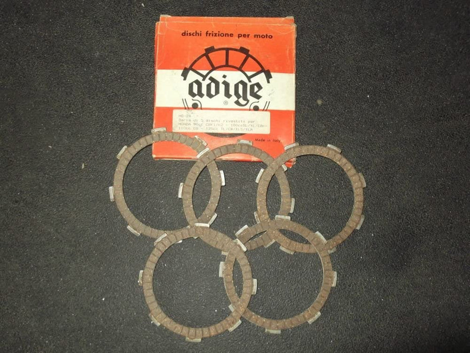 SERIE DISCHI FRIZIONE GUARNITI ADIGE HO-24 PER HONDA XL 185 KLF A1-A3 185 CB-N