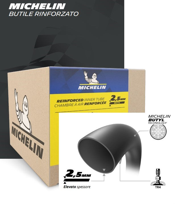 Camera d'aria moto Michelin 18 MFR Valve TR4 (130/80-18; 120/90-18; 140/80-18; 100/100; 110/100)