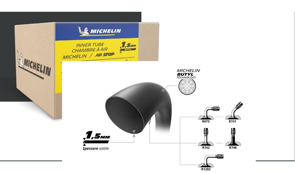 Camera d'aria Michelin CHAMBRE CH. 10 CG 13 VALVE 746 4.00-10 ; 4.50-10 ; 5.00-10 ; 130/90-10