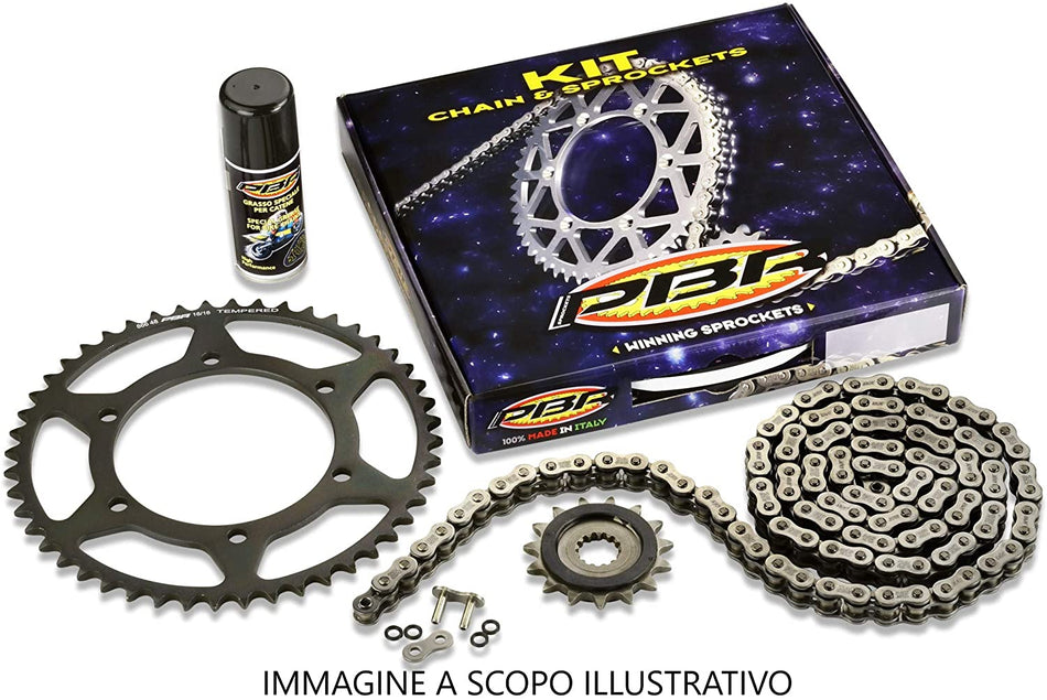 KIT TRASMISSIONE CATENA CORONA E PIGNONE PER BENELLI 500 TRK 502 Anno: 2017/ 2021