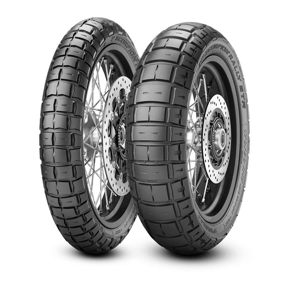 Coppia treno Gomme PIRELLI SCORPION RALLY STR 140/80-17 + 110/80-19